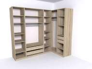 Гардеробная Рум. Комплект 3.1 без фасадов, дуб сонома Гардеробная Рум. Комплект 3.1 без фасадов, дуб сонома