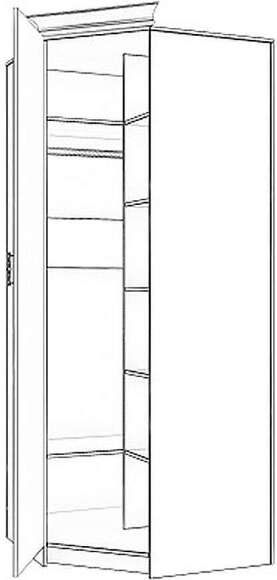 Бэль Шкаф угловой + Карнизы 440/524 Слоновая кость Бэль Шкаф угловой + Карнизы 440/524 Слоновая кость