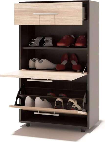 Тумба для обуви ТП-2 Венге/Беленый дуб Тумба для обуви ТП-2 Венге/Беленый дуб