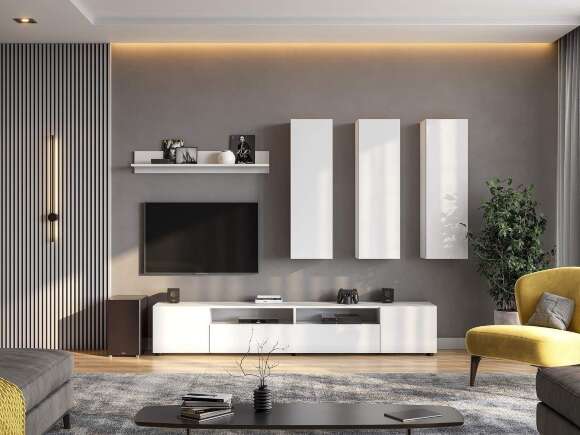 Гостиная Токио 1 / Белый текстурный