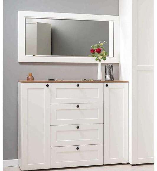 Прихожая Остин 2 Белый шагрень/Дуб Вотан Прихожая Остин 2 Белый шагрень/Дуб Вотан