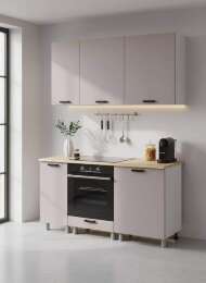 МК Аленушка 1,6м в.6 Лаванда Кашемир,скоба черный,сонома