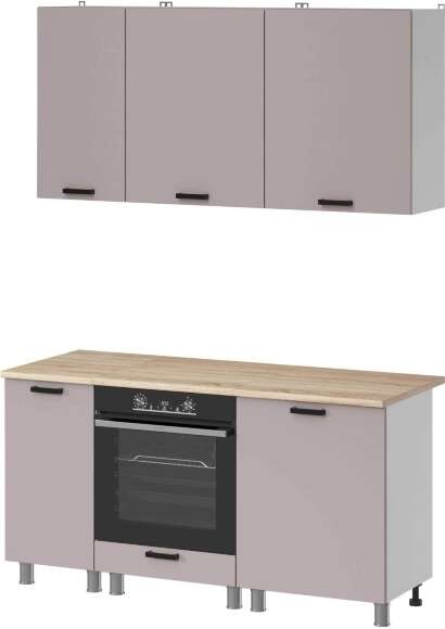 МК Аленушка 1,6м в.6 Лаванда Кашемир,скоба черный,сонома