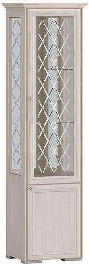 Пенал с витриной Парма сандал светлый