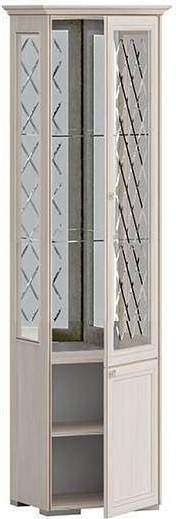 Пенал с витриной Парма сандал светлый