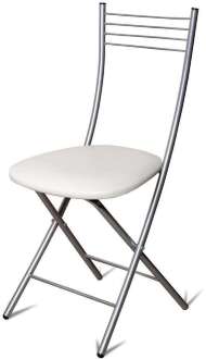 Стул Хлоя Складной Серебро/ Борнео милк