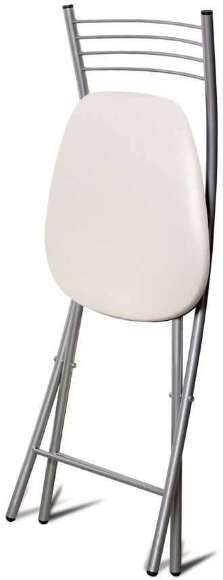 Стул Хлоя Складной Серебро/ Борнео милк