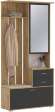 Прихожая с зеркалом Антре 65.08, Диамант серый Прихожая с зеркалом Антре 65.08, Диамант серый