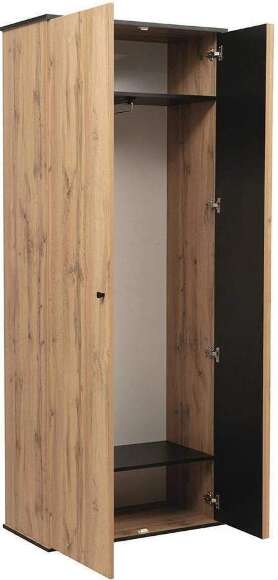 Шкаф для одежды Либерти 51.01, Дуб Вотан, Черный Шкаф для одежды Либерти 51.01, Дуб Вотан, Черный