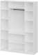 Шкаф распашной с наполнением (11 полок + штанга) ШК 5 (1600), Белый