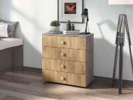 Комод Лофт-4 Бетон ателье / Дуб Крафт Комод Лофт-4 Бетон ателье / Дуб Крафт