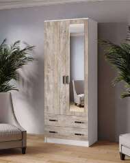 Шкаф двухдверный с зеркалом 800 Лагуна (ТЭКС) Дуб Юкон Шкаф двухдверный с зеркалом 800 Лагуна (ТЭКС) Дуб Юкон