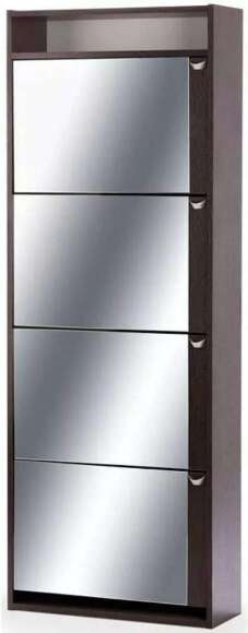 Обувница Комфорт К-4s с зеркалом Венге