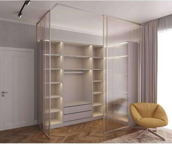 Гардеробная Рум. Комплект 3.1 без фасадов, ясень Гардеробная Рум. Комплект 3.1 без фасадов, ясень