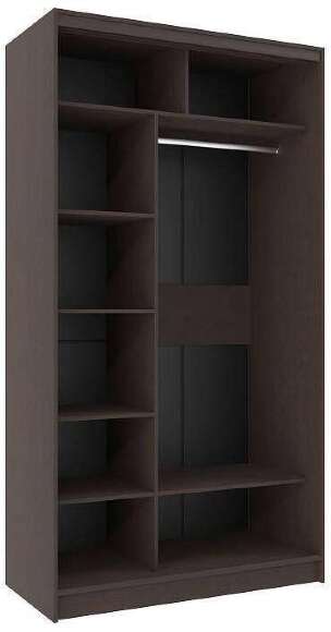 Шкаф-купе двухдверный с зеркалом 1200 Домашний Венге