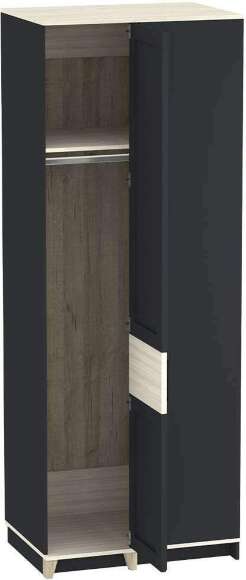 Шкаф угловой Аурелио 56, Антрацит, Блеквуд Сатиновый