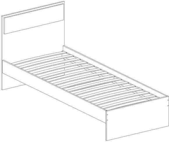 NEXT 71 Кровать односпальная 800 Ясень Шимо темный / Ясень Шимо светлый NEXT 71 Кровать односпальная 800 Ясень Шимо темный / Ясень Шимо светлый
