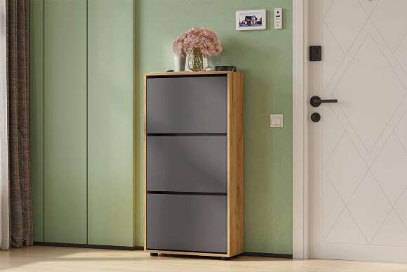 Обувница ОБ 4, Дуб золотой, Графит