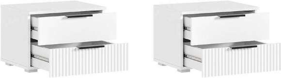 Марвэл Тумбы прикроватные (2 шт) (Браш Вайт, Белый)