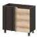 Шкаф кухонный напольный угловой 100 см Берген 10ус (Венге/Дуб Делано)