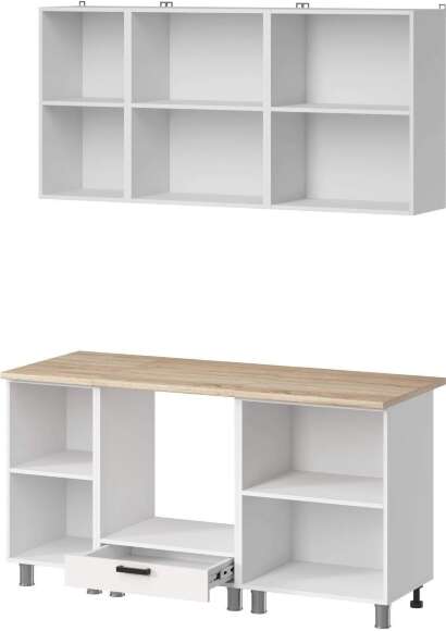 МК Аленушка 1,6м в.6 Лаванда Молочный,скоба черный,сонома