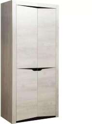 33.03 Лючия 2-х дв. шкаф для одежды бетонпайн белый/венге 33.03 Лючия 2-х дв. шкаф для одежды бетонпайн белый/венге