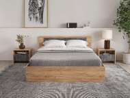 Спальня Бордо Дуб золотой / Цемент темный