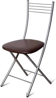Стул Хлоя Складной Серебро/ Борнео Умбер