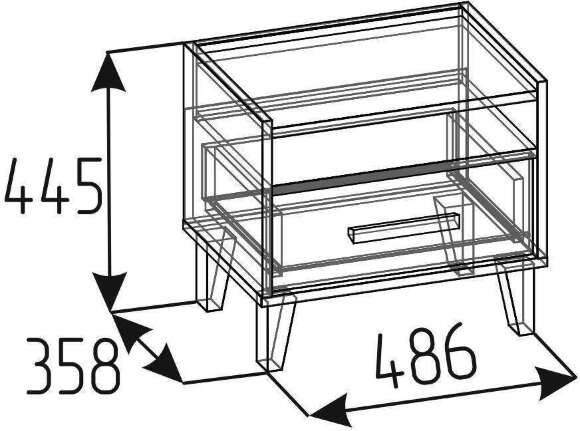 Тумба прикроватная Айрис 41 (Глазов) Статуарио Тумба прикроватная Айрис 41 (Глазов) Статуарио
