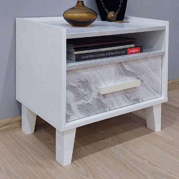 Тумба прикроватная Айрис 41 (Глазов) Статуарио Тумба прикроватная Айрис 41 (Глазов) Статуарио