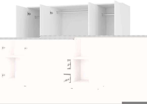 Шкаф 4-х створчатый Симпл ШК-13 (БТС) Белый