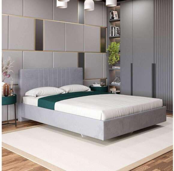 Кровать с латами Соло 160*200, Серый