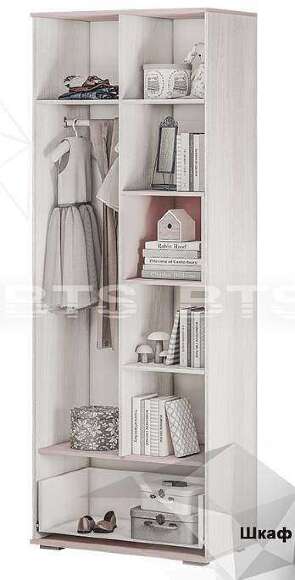 Шкаф с открытыми полками Малибу ШК-18 БТС