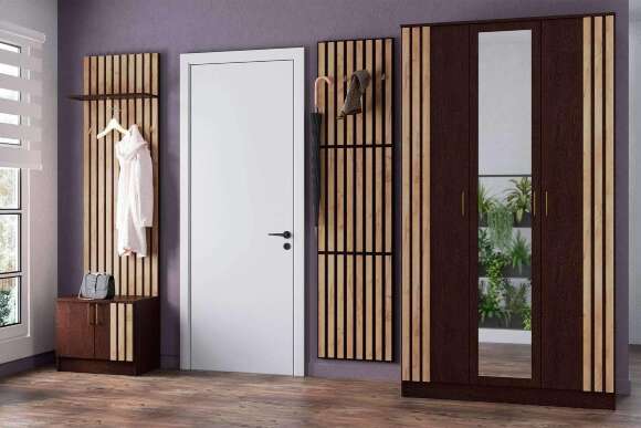 Вешалка 3-х ярусная Кано КПВ-3, Венге, Дуб крафт золотой