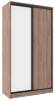 Шкаф-купе двухдверный с зеркалом 1200 Домашний Дуб табачный Craft