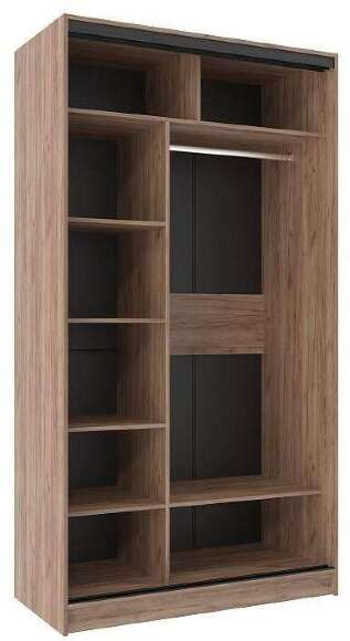 Шкаф-купе двухдверный с зеркалом 1200 Домашний Дуб табачный Craft