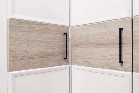 Шкаф угловой Аурелио 56, Блэквуд Сатиновый, Белый Шкаф угловой Аурелио 56, Блэквуд Сатиновый, Белый