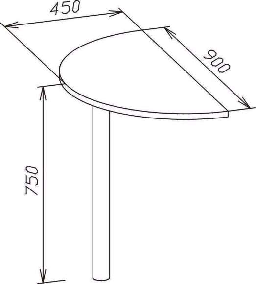 Стол-приставка СПР-03 Белый
