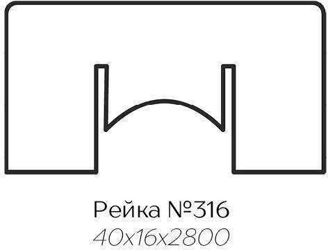 Комплект декоративных реек 40х16, белый Комплект декоративных реек 40х16, белый