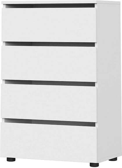 Токио комод 4 ящика / Белый текстурный