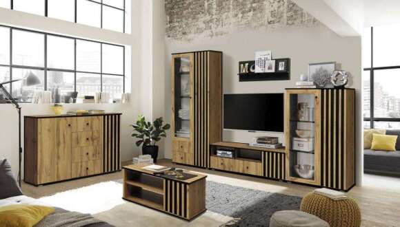 Комод Либерти 51.04 (опора h20) Дуб вотан/Черный Комод Либерти 51.04 (опора h20) Дуб вотан/Черный