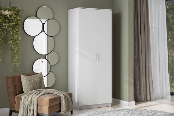 Шкаф Сидни белый текстурный