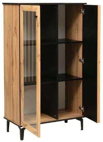 Стенка Либерти 6 (опора h150) Дуб вотан/Черный Стенка Либерти 6 (опора h150) Дуб вотан/Черный