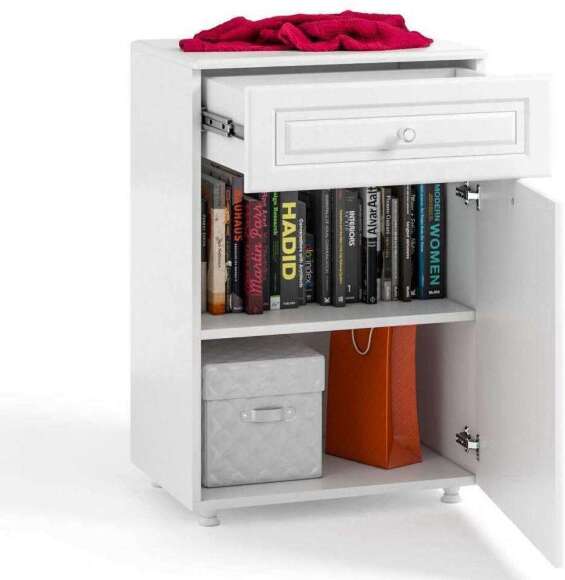 Тумба с ящиком Афина АФ-27 белое дерево