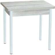 Эко 80х60 стол обеденный раскладной / Ясень светлый/белый