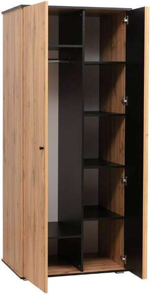 Шкаф для одежды Либерти 51.12, Дуб Вотан, Черный