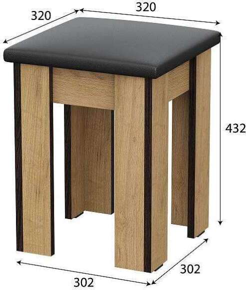 Табурет №1 (Дуб золотой) Табурет №1 (Дуб золотой)