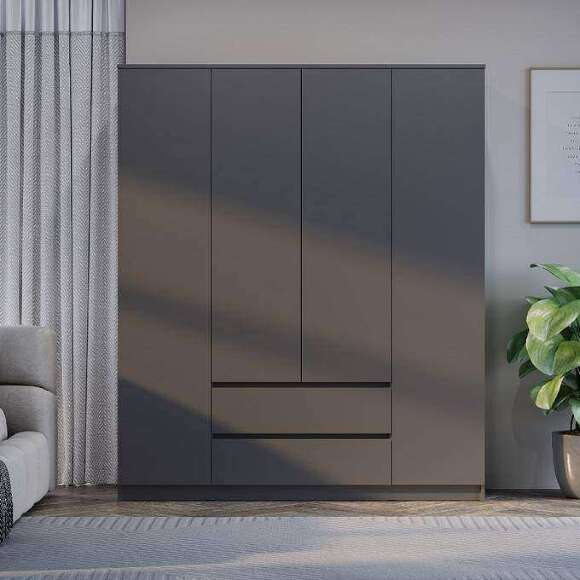 Шкаф 4-х створчатый Симпл ШК-13 (БТС) Графит Шкаф 4-х створчатый Симпл ШК-13 (БТС) Графит