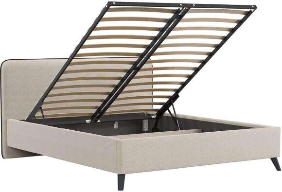 Миа кровать 160 Bravo white (светло-бежевый) / кант Лайт 10 Велюр (коричневый) Миа кровать 160 Bravo white (светло-бежевый) / кант Лайт 10 Велюр (коричневый)