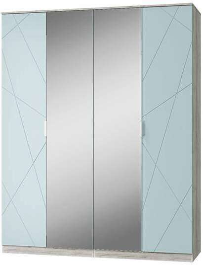 Шкаф двухдверный с зеркалом Лагуна (MLK)